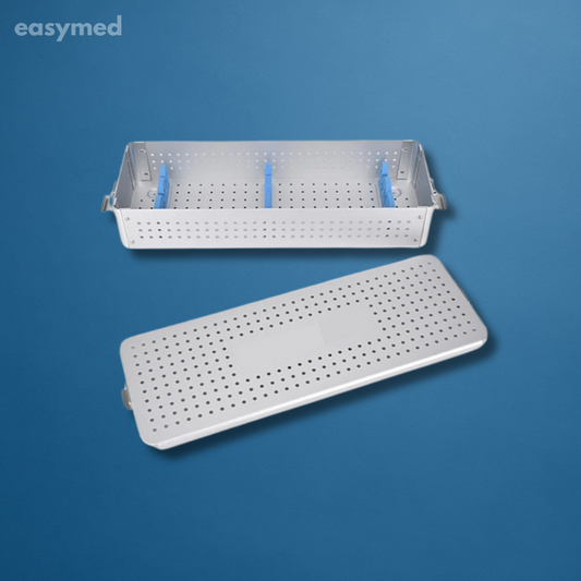 Charola de esterilización para histeroscopio 400 × 140 × 70 mm, acero inoxidable