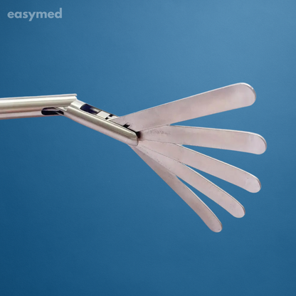 Retractor abanico flexible de 5 hojas laparoscópico 10 mm × 350 mm