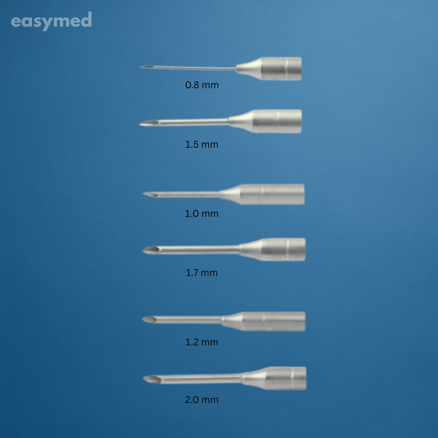 Aguja de aspiración laparoscópica 5 mm × 330 mm, reutilizable, esterilizable en autoclave