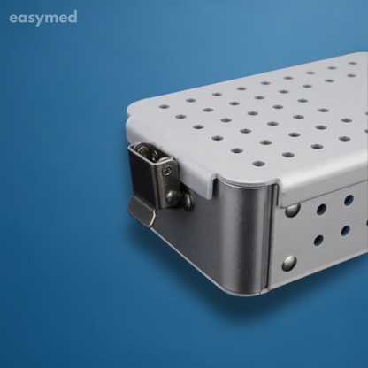 Charola de esterilización para ópticas 440 × 84 × 42 mm, acero inoxidable