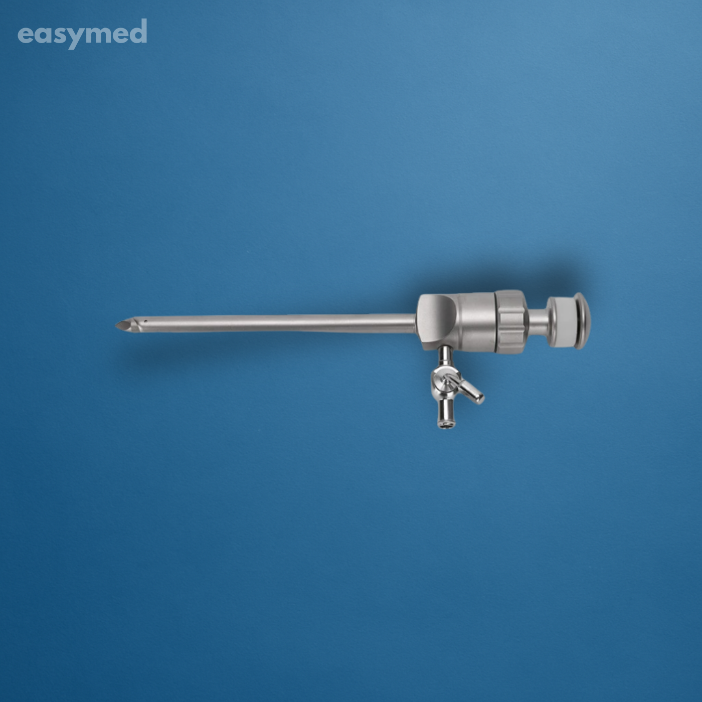 Trocar laparoscópico punta piramidal, sellado magnético, reutilizable