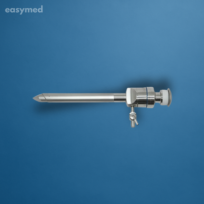 Trocar laparoscópico punta piramidal, sellado magnético, reutilizable