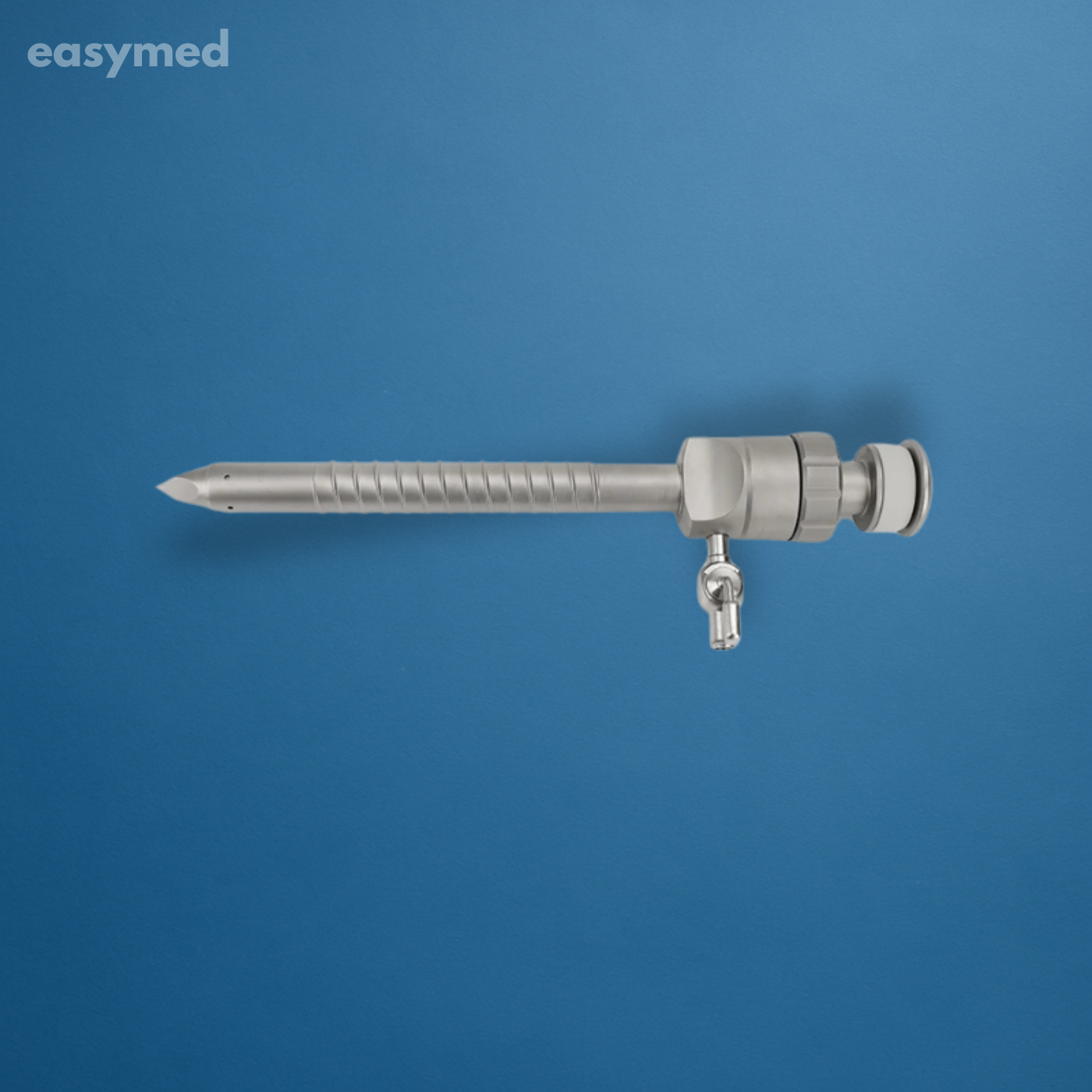 Trocar laparoscópico roscado, sellado magnético, reutilizable