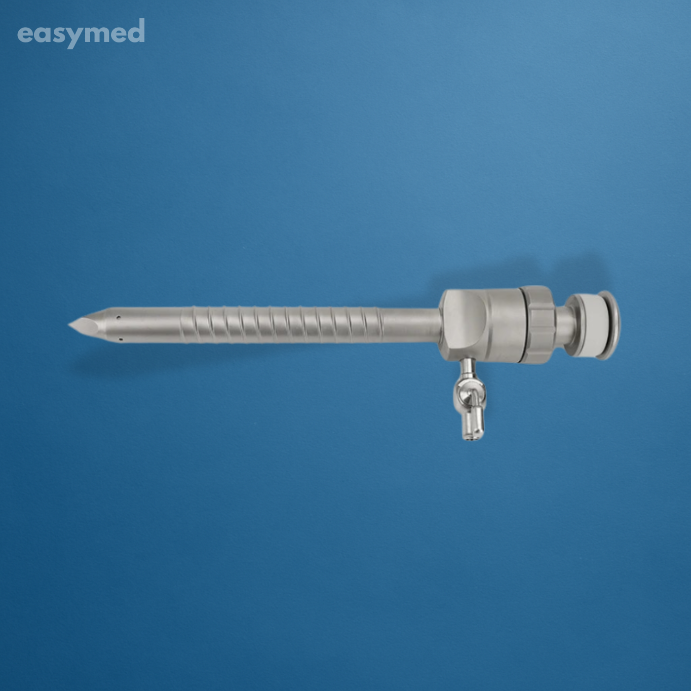 Trocar laparoscópico roscado, sellado magnético, reutilizable