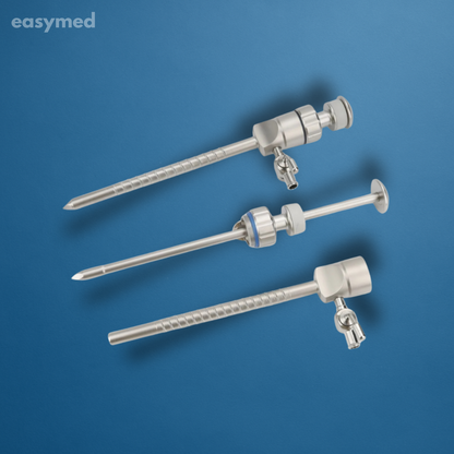 Trocar laparoscópico roscado, sellado magnético, reutilizable