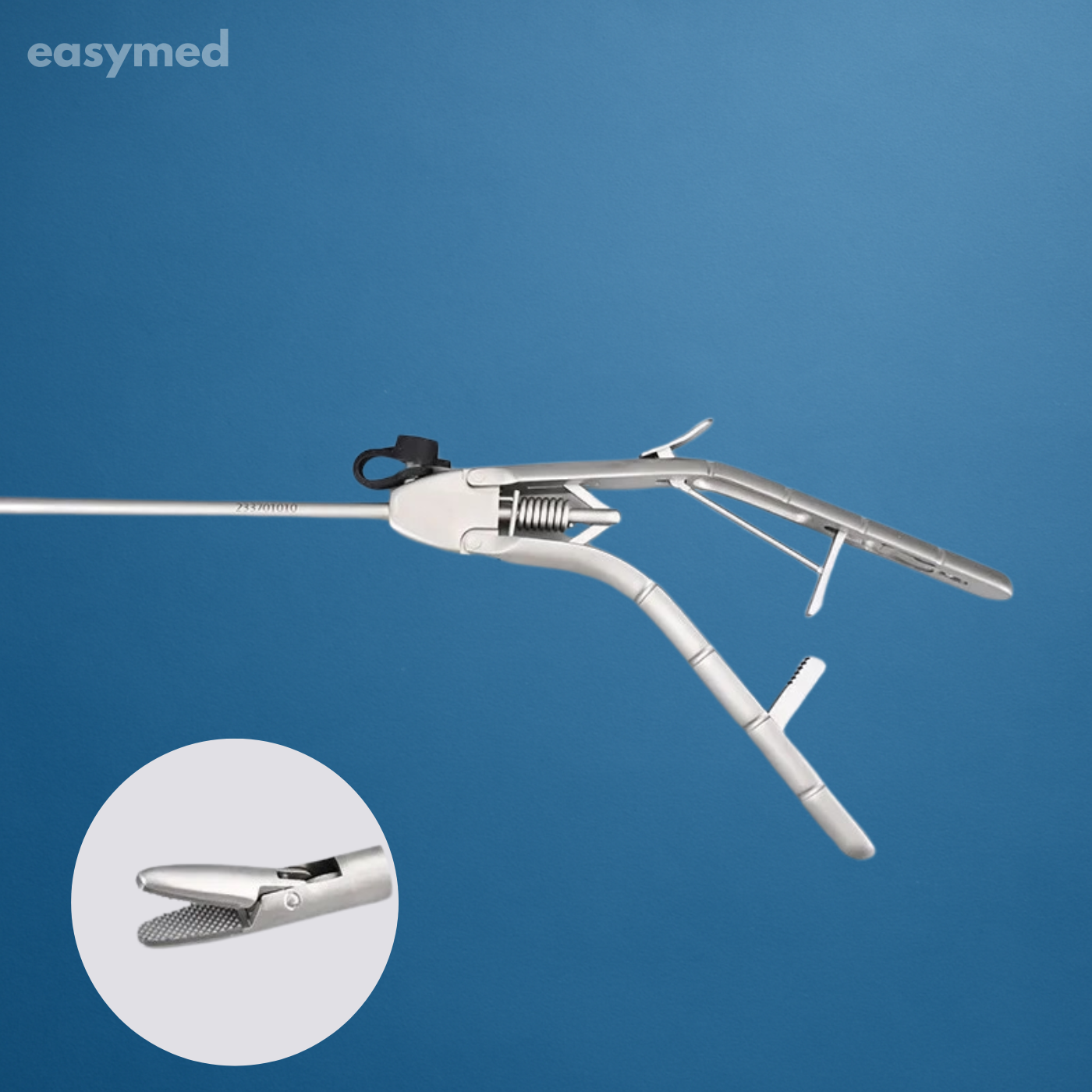 Portaagujas laparoscópico mango ergonómico 5 mm × 330 mm, reutilizable