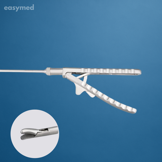 Portaagujas laparoscópico mango JJ 5 mm × 330 mm, reutilizable