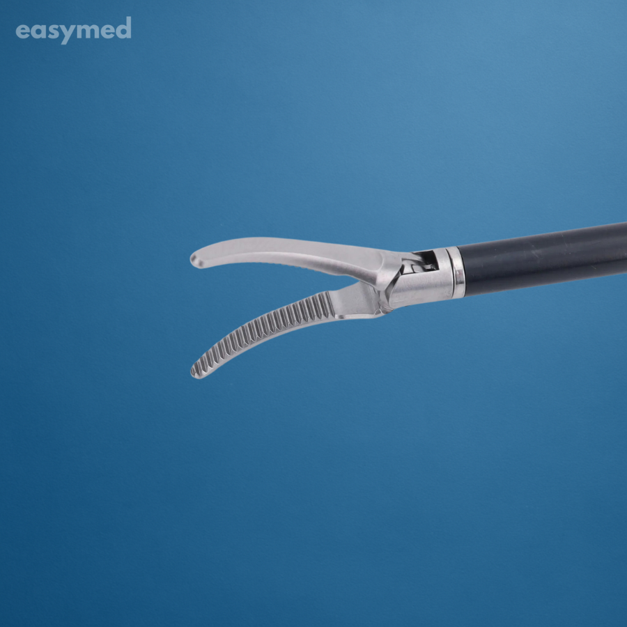 Pinza Maryland curva laparoscópica 5 mm × 330 mm, mango desmontable