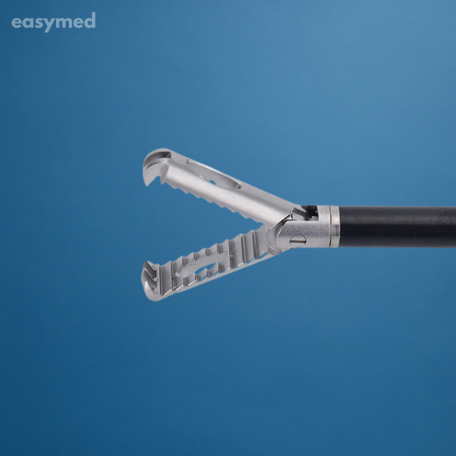 Pinza dientes de ratón perforada laparoscópica 5 mm × 330 mm, mango desmontable