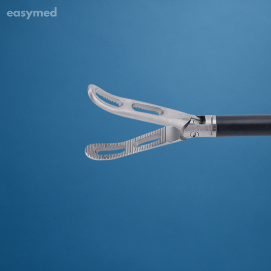 Pinza croce-olmi doble acción laparoscópica 5 mm × 330 mm, mango desmontable