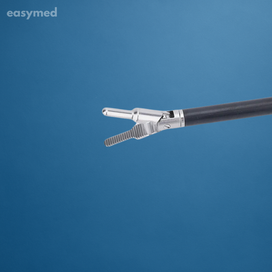 Pinza punta delfín laparoscópica 5 mm × 330 mm, mango desmontable