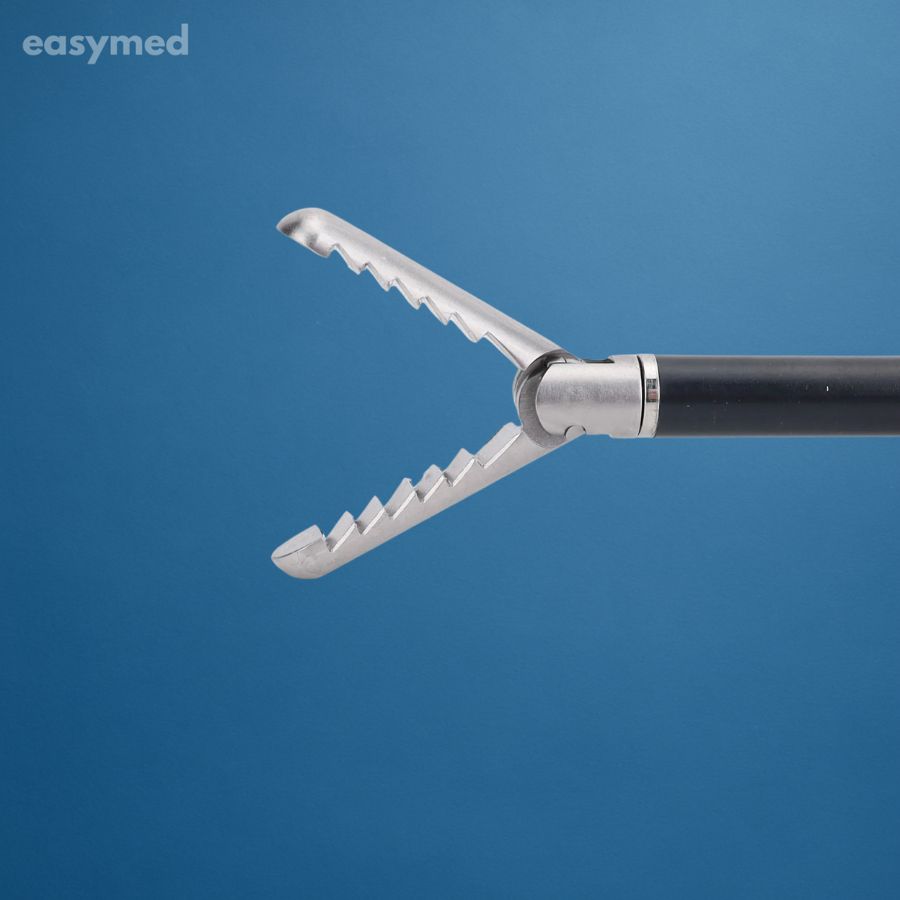 Pinza tipo alligator laparoscópica 5 mm × 330 mm, mango desmontable