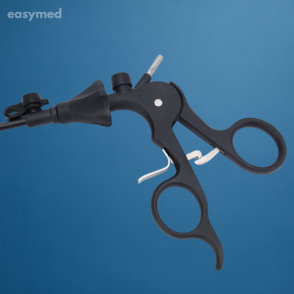 Pinza punta delfín laparoscópica 5 mm × 330 mm, mango desmontable