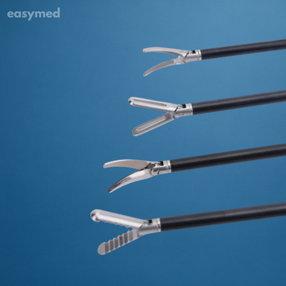 Pinza punta delfín laparoscópica 5 mm × 330 mm, mango desmontable